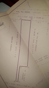 Terreno 12 X 60 Mts De Largo 720m2- Santa Elena Entre Ríos